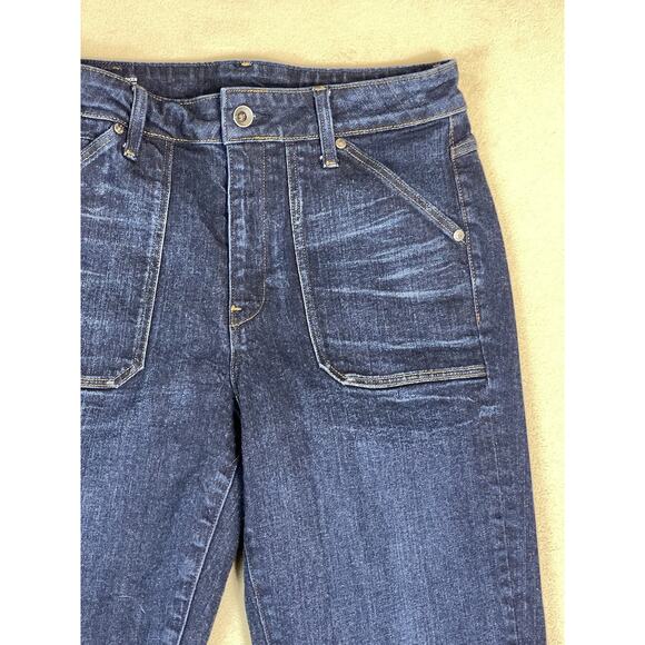 G Star Raw Jeans Womens 30 Blue Midge Worker High Rise Straight Ankle Denim - Picture 2 of 12